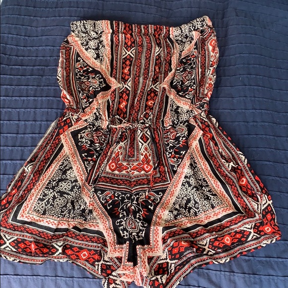 Angie Boho Tribal Print Strapless Romper - Picture 5 of 8